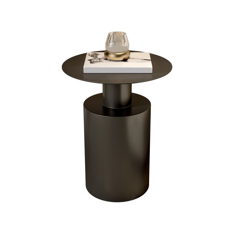 Mesa de pedestal de mediados de siglo de 19.7 "Table de metal redonda de metal redonda