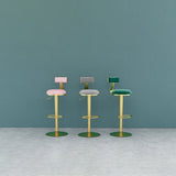 Glam Liftable Backrest Counter Stool Iron Cafe Bar Stool with Cushion and Pedal Clearhalo 'Bar Furniture' 'Bar Stools' 'bar_stools' 'furn' 'furn_bar_stools' 'Furniture' 'furniture_bar_stools' 'Kitchen & Dining Furniture' 1200x1200_f6d04c42-4710-4451-935c-2634732df7c8