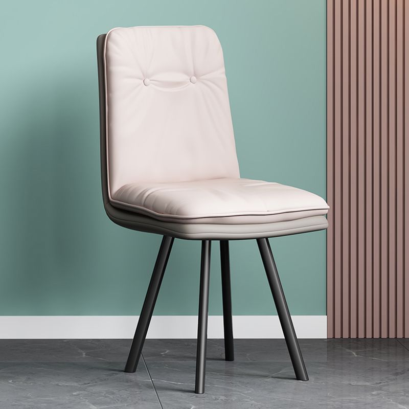 Sedie da pranzo moderne senza braccio in pelle finta sedia da pranzo parsons