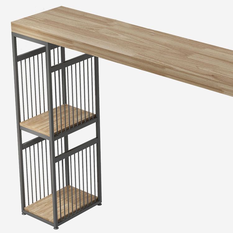 Living Room Wood Counter Wine Table Rectangle Storage Natural Bar Height Pub Table Clearhalo 'Bar Furniture' 'Bar Tables' 'bar_tables' 'furn' 'furn_bar_tables' 'Furniture' 'furniture_bar_tables' 'Kitchen & Dining Furniture' 'kitchen&dining_furn' 'kitchen' 1200x1200_f6d29ccb-e1a0-4352-a2f4-36f4b200ca56