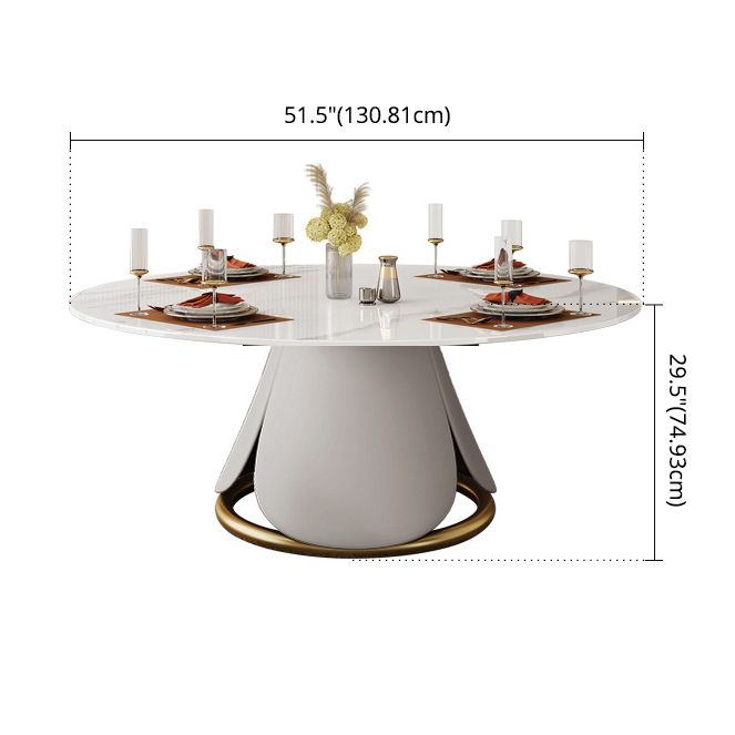 Modern Style Sintered Stone Round Dining Room Set Space-Saving Design Dining Table Furniture Clearhalo 'Dining Room Sets' 'Dining Tables & Seating' 'dining_room_set' 'furn' 'furn_dining_room_set' 'Furniture' 'furniture_dining_room_set' 'Kitchen & Dining Furniture' 'kitchen&dining_furn' 'kitchen' 1200x1200_f6d2db1c-a4d9-4007-a1ab-a2c4fe0fb004