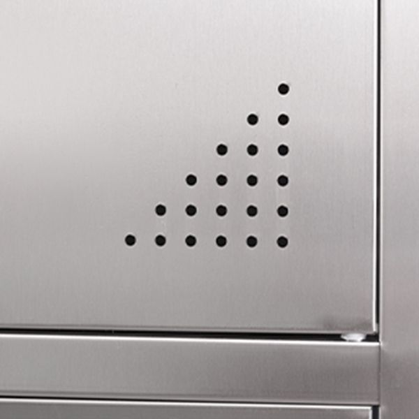 Armoire intérieure en acier contemporain armoire de rangement en argent avec portes à charnière