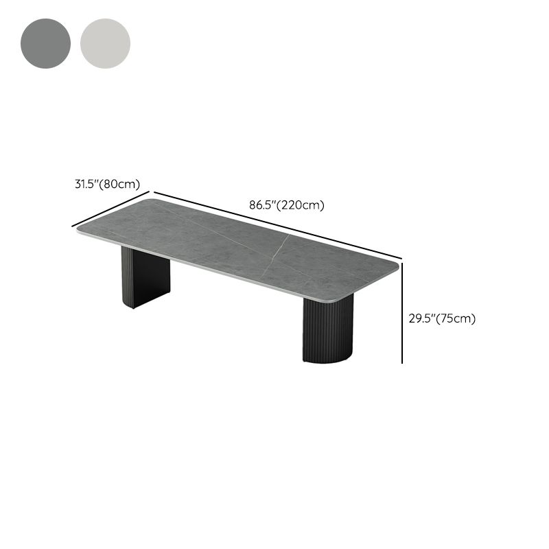 Modern Style Task Desk Rectangular Shape Office Desk with 2 Legs ...