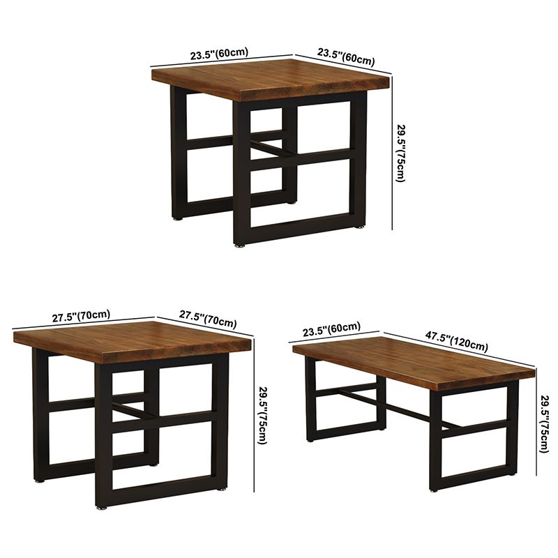 Industrial Dining Table Pine Solid Wood Table with Black Trestle Base for Dining Room Clearhalo ' dining_table' 'Dining Tables & Seating' 'Dining Tables' 'furn' 'furn_dining_table' 'Furniture' 'furniture_dining_table' 'Kitchen & Dining Furniture' 'kitchen&dining_furn' 'kitchen' 'kitchen_dining_table' 1200x1200_f6d5dae1-4871-4c57-9f4e-c31ad8562718