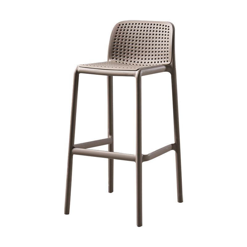 Nordic Style Bar-stool Plastic Counter Bar Stool with Plastic Legs for Kitchen Clearhalo 'Bar Furniture' 'Bar Stools' 'bar_stools' 'furn' 'furn_bar_stools' 'Furniture' 'furniture_bar_stools' 'Kitchen & Dining Furniture' 1200x1200_f6d8506f-518c-4bbb-b48e-987054412048