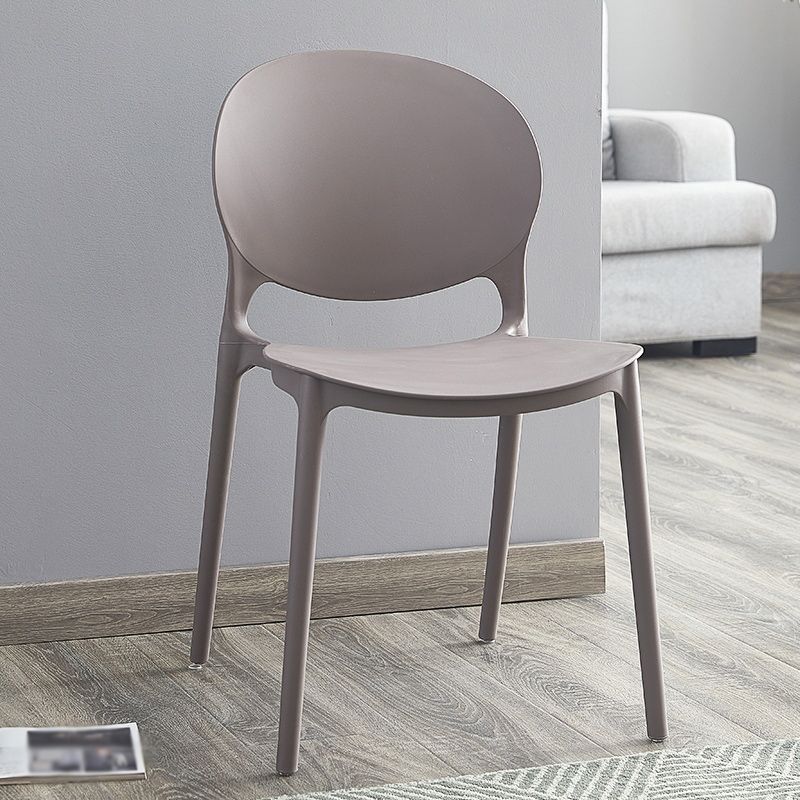 Plastic Indoor Chair 32''H Open Back Dining Side Chair for Restaurant Bedroom Clearhalo ' kitchen&dining_furn' 'Dining Chairs' 'Dining Tables & Seating' 'dining_chair' 'furn' 'furn_dining_chair' 'Furniture' 'furniture_dining_chair' 'Kitchen & Dining Furniture' 'kitchen' 1200x1200_f6d8eab2-439f-4849-94ba-fadd37b8663f
