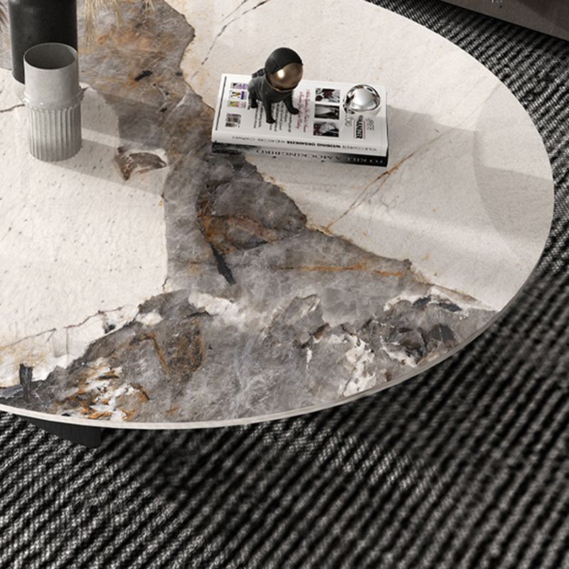 Slate Round Modern Coffee Table No Distressing Coffee Table Set Clearhalo 'Coffee & Accent Tables' 'Coffee Tables' 'coffee_tables' 'furn' 'furn_coffee_tables' 'Furniture' 'Living Room Furniture' 1200x1200_f6d91ad3-d7ff-432f-aeea-51aeac8f5eac