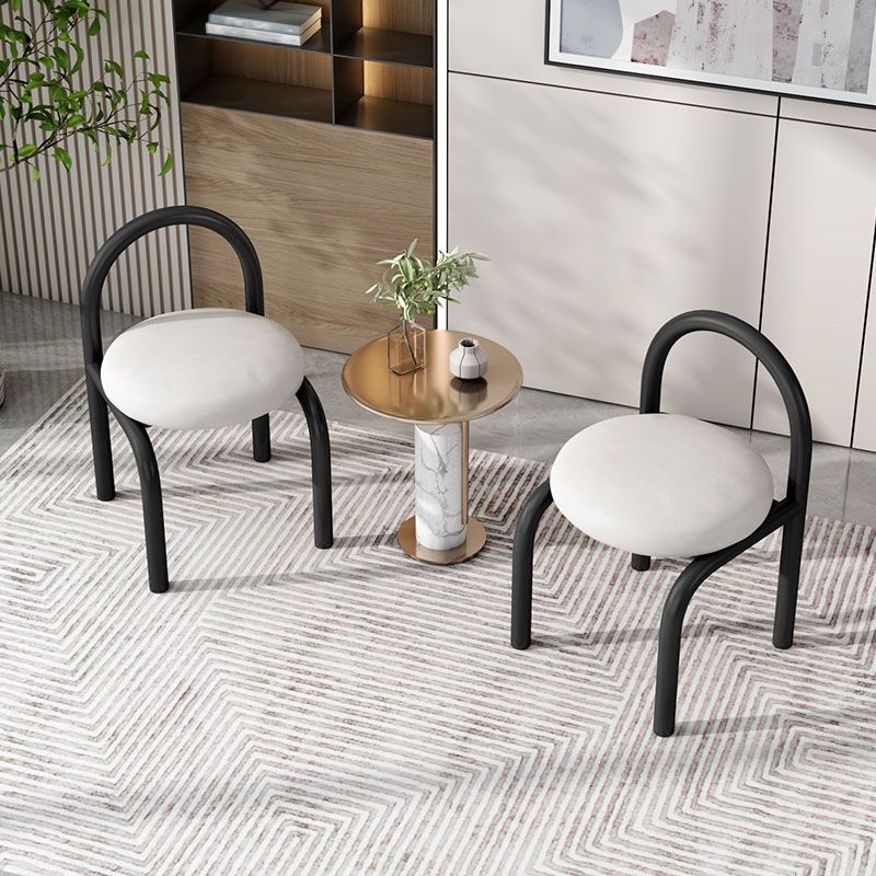 Nodic Style Linen Fabric Dining Chair Armless Open Back Chairs Clearhalo 'Dining Chairs' 'Dining Tables & Seating' 'dining_chair' 'furn' 'furn_dining_chair' 'Furniture' 'furniture_dining_chair' 'Kitchen & Dining Furniture' 1200x1200_f6d940d6-1401-40c8-82e7-362d9c07a896