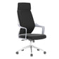 Chaise de bureau moderne en maille/cuir, chaise de conférence à dossier haut avec roulettes