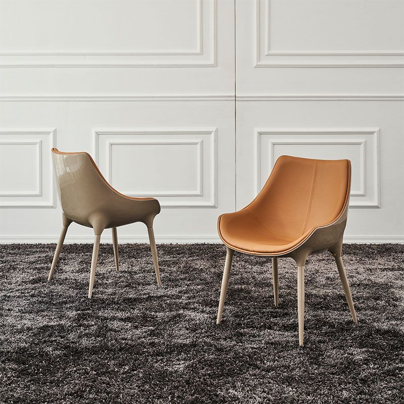 Contemporary Style Dining Chairs Kitchen Arm Side Chair with Metal Legs (Set of 2) Clearhalo ' kitchen&dining_furn' 'Dining Chairs' 'Dining Tables & Seating' 'dining_chair' 'furn' 'furn_dining_chair' 'Furniture' 'furniture_dining_chair' 'Kitchen & Dining Furniture' 'kitchen' 1200x1200_f6dc9816-b87d-456c-89a7-6eb64a9d72ae