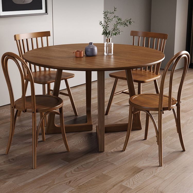 Dining Room Dinner Table Round Wood Top Kitchen Dining Table Clearhalo 'Dining Tables & Seating' 'Dining Tables' 'dining_table' 'furn' 'furn_dining_table' 'Furniture' 'Kitchen & Dining Furniture' 1200x1200_f6ddd439-e2cb-4106-bc4a-0d412eaf85b6