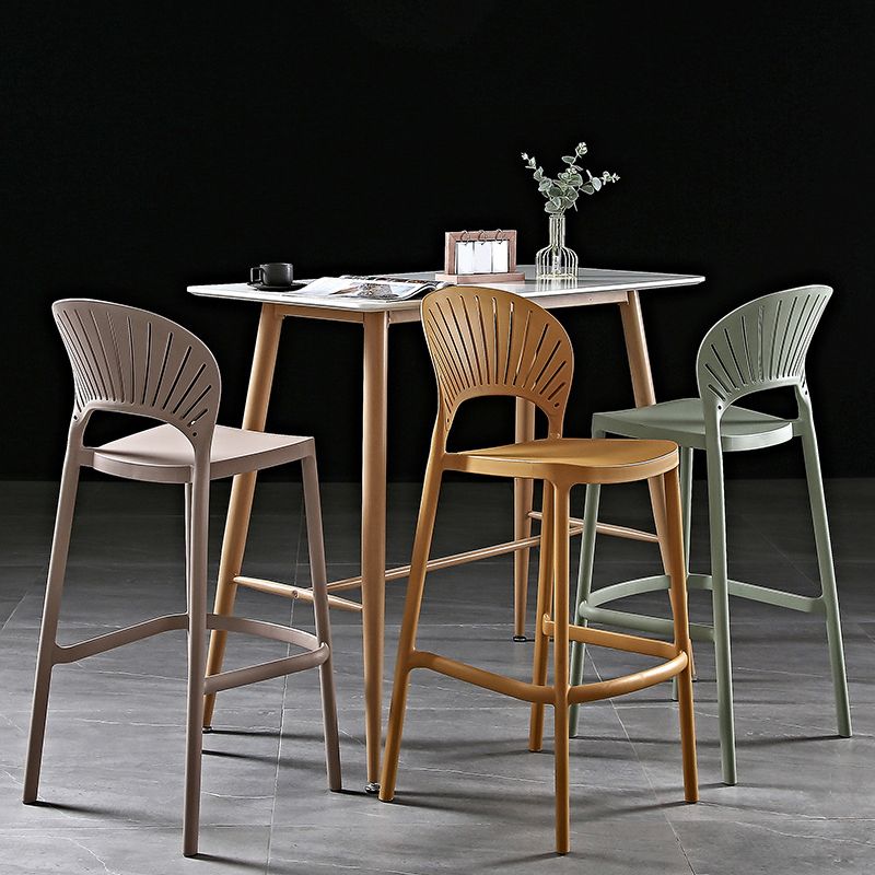 Contemporary Stackable Counter Stools Colorful Indoor Bar Stool, Set of 4 Clearhalo 'Bar Furniture' 'Bar Stools' 'bar_stools' 'furn' 'furn_bar_stools' 'furniture_bar_stools' 'Kitchen & Dining Furniture' 'kitchen&dining_furn' 'kitchen' 'kitchen_furn' Furniture' 1200x1200_f6df87c6-4b4e-4796-b70c-49d2bf42cfc4