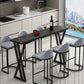 Contemporary Rectangle Bar Dining Table Indoor Bar Height Cocktail Table 42-Inch Top Clearhalo 'Bar Furniture' 'Bar Tables' 'bar_tables' 'furn' 'furn_bar_tables' 'Furniture' 'furniture_bar_tables' 'Kitchen & Dining Furniture' 'kitchen&dining_furn' 'kitchen' 1200x1200_f6e092bc-f97a-4e35-b846-843000b7b597
