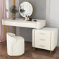17.71" Wide Pine Dresser with 5 Storage Drawers Cream Vanity Table for Bedroom