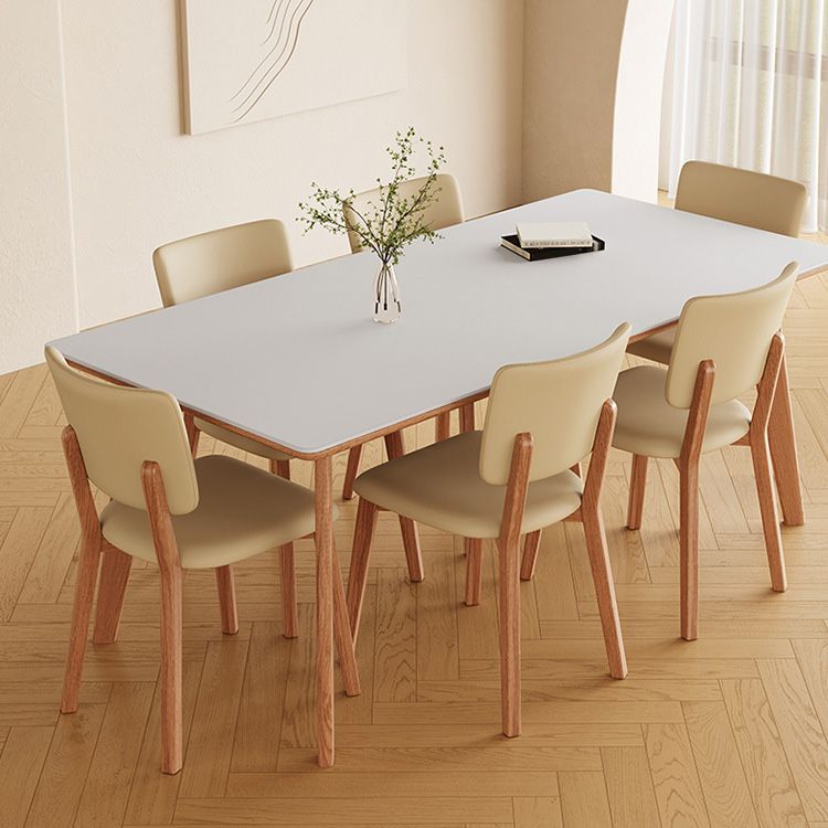 Medieval Modern Stone Dinette Table 4 Legs Dining Table for Kitchen Clearhalo 'Dining Tables & Seating' 'Dining Tables' 'dining_table' 'furn' 'furn_dining_table' 'Furniture' 'Kitchen & Dining Furniture' 1200x1200_f6e2e6a0-913b-45f9-bfec-ef1c4975682e