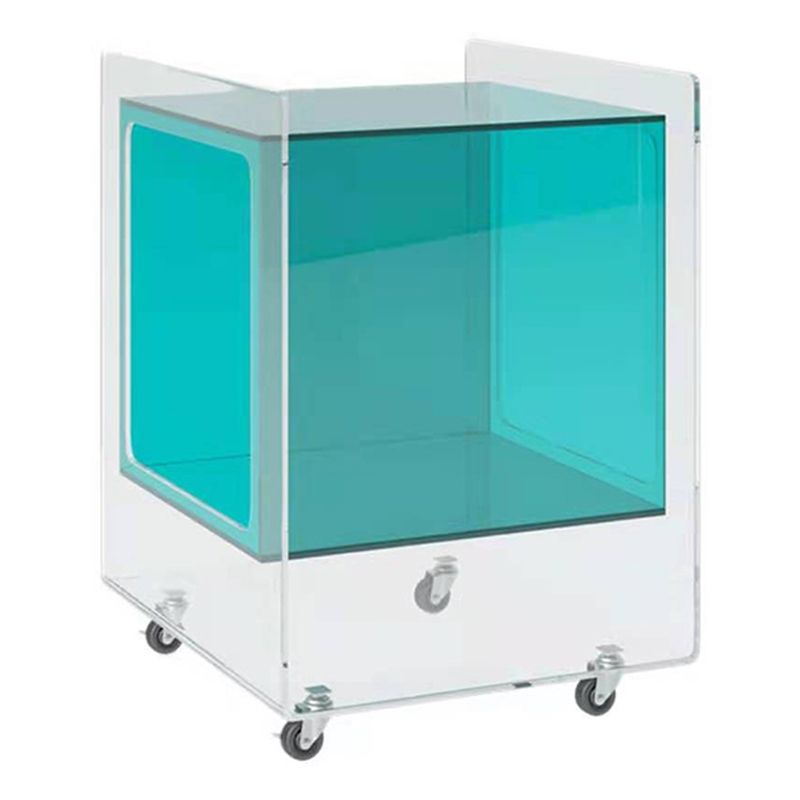 Modernism with Casters Coffee Table Acrylic 18.1'' Cocktail Table Clearhalo 'Coffee & Accent Tables' 'Coffee Tables' 'coffee_tables' 'furn' 'furn_coffee_tables' 'Furniture' 'furniture_coffee_tables' 'Living Room Furniture' 1200x1200_f6e55d5f-7837-4a7e-a466-78d574a812bd