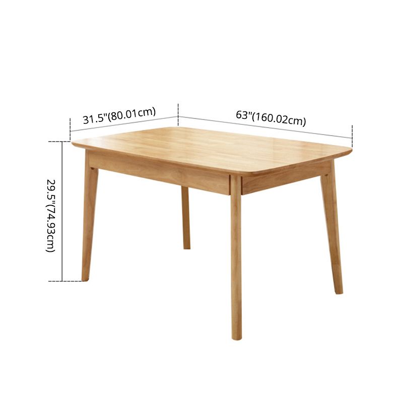 Modern Style Solid Wood Dining Set with Rectangle Shape Table and 4 Legs Base for Home Use Clearhalo 'Dining Room Sets' 'Dining Tables & Seating' 'dining_room_set' 'furn' 'furn_dining_room_set' 'Furniture' 'furniture_dining_room_set' 'Kitchen & Dining Furniture' 'kitchen&dining_furn' 'kitchen' 1200x1200_f6e576a2-667e-419b-bcf1-c2d6038a4135