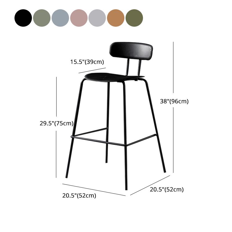 Modern Plastic Seats Barstool Metal 4 Legs Bar Stool for Indoor, Set of 2 Clearhalo 'Bar Furniture' 'Bar Stools' 'bar_stools' 'furn' 'furn_bar_stools' 'furniture_bar_stools' 'Kitchen & Dining Furniture' 'kitchen&dining_furn' 'kitchen' 'kitchen_furn' Furniture' 1200x1200_f6e619be-ea7d-4493-8631-f8bfdad1832a