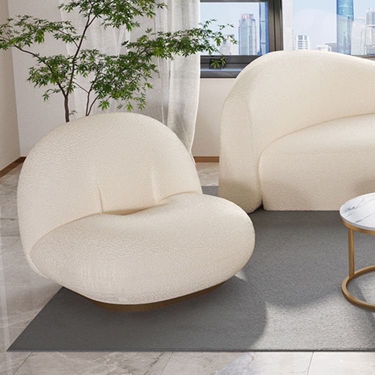 Blanc Contemporain Sofa Sofa Tissa Tissu en pente SOFA CURVE