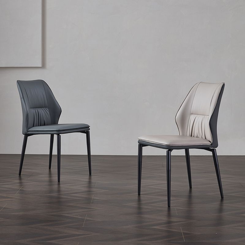 Industrial Dining Room Side Chair Metal Legs Wingback Chairs