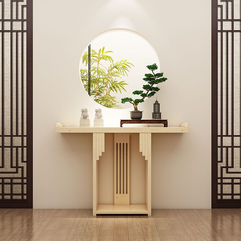 Tavolo della console del rettangolo di pino Mid-secolo moderno da 12 "W tavolo accento per Hall