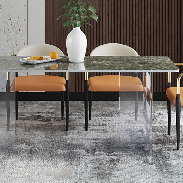 Designer Style 1/4/5/7 Pieces Dining Set Sintered Stone Top Dining Table with Chairs Clearhalo 'Dining Room Sets' 'Dining Tables & Seating' 'dining_room_set' 'furn' 'furn_dining_room_set' 'Furniture' 'furniture_dining_room_set' 'Kitchen & Dining Furniture' 1200x1200_f6e84ff3-cf1c-4cee-8d6a-fa7259e090d0