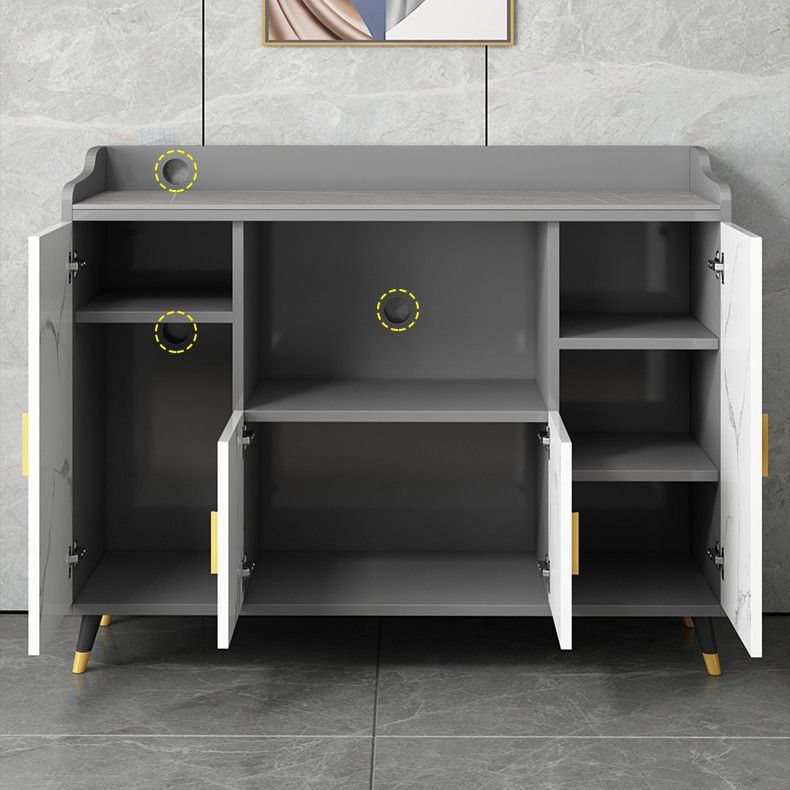 MODERNA PIETRO DELLA PIETTA 38,5 "H Server buffet per sala da pranzo a buffet con archiviazione con archiviazione