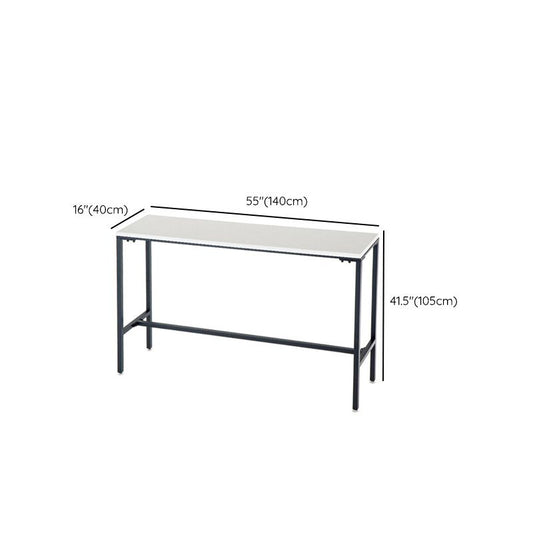 工業バーの高さテーブル白いフェイク大理石のトップビストロパブパティオの使用