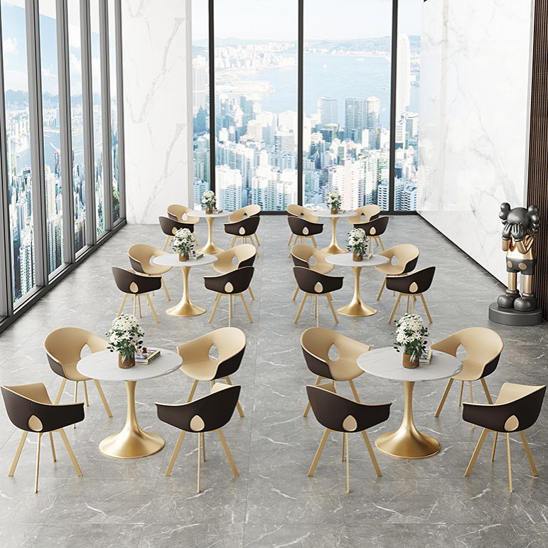 Round Tulip Base Luxury Dining Table White Tone Fixed Table with Sintered Stone Clearhalo ' dining_table' 'Dining Tables & Seating' 'Dining Tables' 'furn' 'furn_dining_table' 'Furniture' 'furniture_dining_table' 'Kitchen & Dining Furniture' 'kitchen&dining_furn' 'kitchen' 'kitchen_dining_table' 1200x1200_f6e9699f-cc73-4760-a9bf-d12f49a8fb05