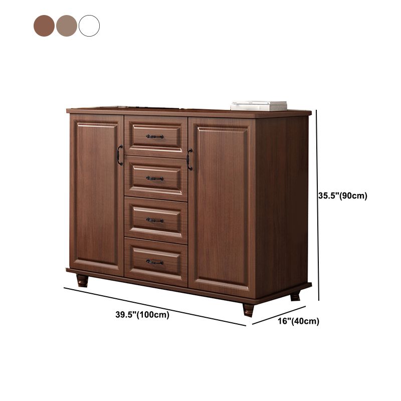 Moderne zijkast met houten benen en opbergladen kast