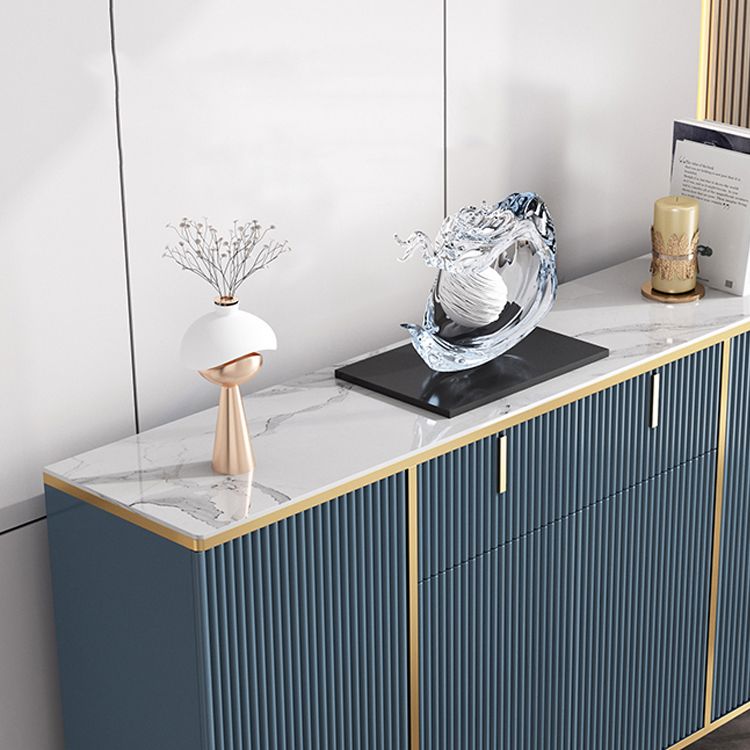 グラムスタイルのビュッフェサイドボード焼結ストーントップサーバードアとダイニングルーム用の引き出し付き