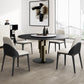 Contemporary Round Dining Table Sintered Stone Top Pedestal Table