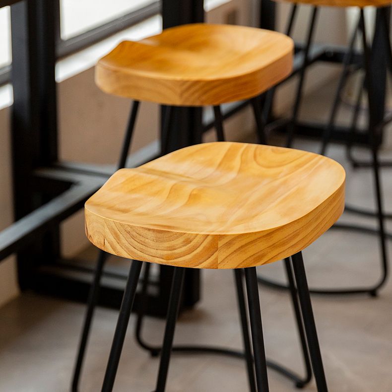 Solid Wood Dining Stools Contemporary Dining Stools with Footrest Clearhalo 'Bar Furniture' 'Bar Stools' 'bar_stools' 'furn' 'furn_bar_stools' 'Furniture' 'Kitchen & Dining Furniture' 1200x1200_f6eaf766-6ce7-46bb-a0cf-dd6812230be6