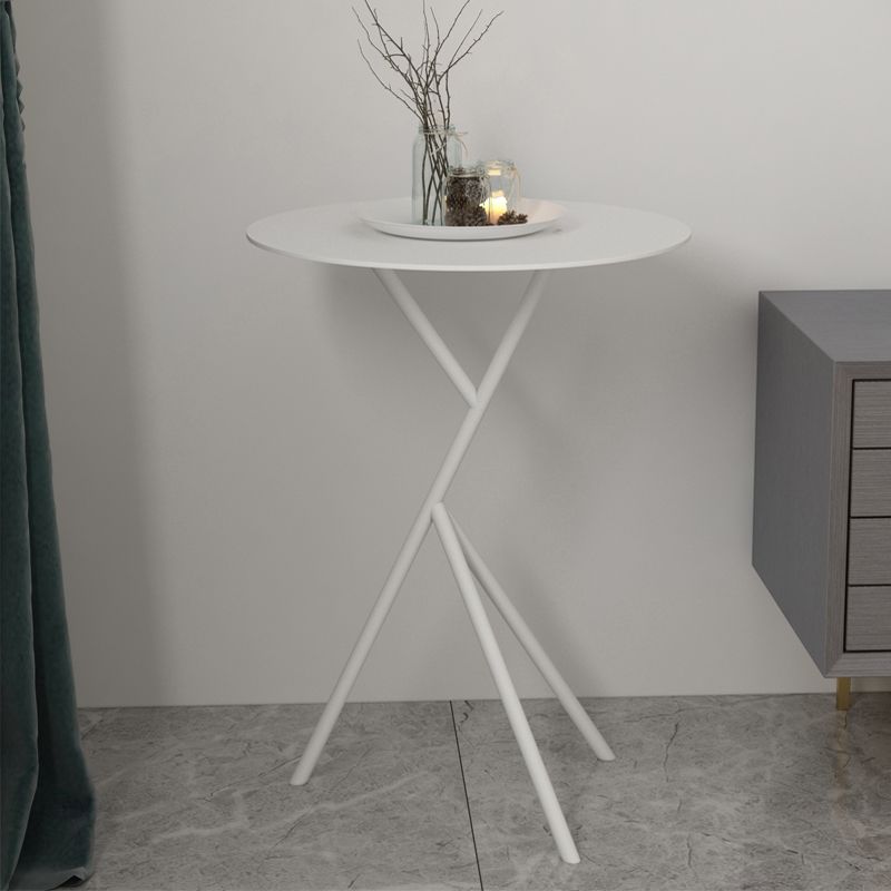 Midden-eeuwse metalen ronde bovenste zijtabel 22.8-inch abstracte eindtabel