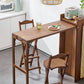 1/3 Pieces Modern Rectangle Wooden Pub Table with High Stools