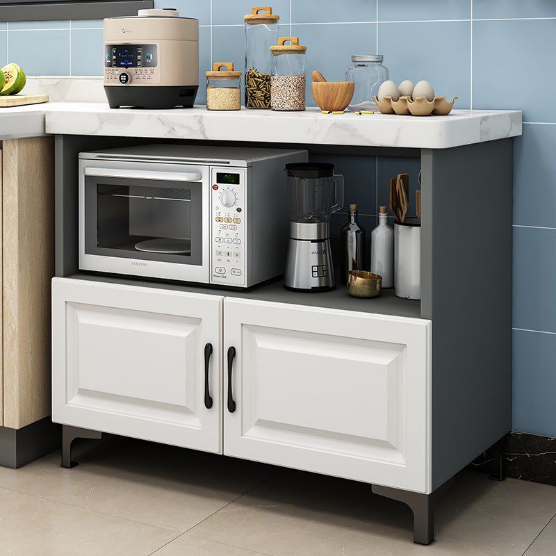 Engineered Wood Sideboard Modern Dining Server with Stone Countertop for Living Room Clearhalo 'buffet_sideboard' 'Buffets & Sideboards' 'Furniture' 'furniture_buffet_sideboard' 'Kitchen & Dining Furniture' 1200x1200_f6eb65d9-de79-4c0a-bb54-d209806bda15