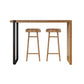 Juego de mesa de bar rectangular para interiores, mesa de bar de madera maciza de 1/3 piezas con taburete de bar sin respaldo