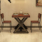Industrial Solid Wood Dinner Room Kitchen Table Brown Square Trestle Table for Dining Room Clearhalo ' dining_table' 'Dining Tables & Seating' 'Dining Tables' 'furn' 'furn_dining_table' 'Furniture' 'furniture_dining_table' 'Kitchen & Dining Furniture' 'kitchen&dining_furn' 'kitchen' 'kitchen_dining_table' 1200x1200_f6ebffd1-a1e2-450a-b62c-1f7002ab1576