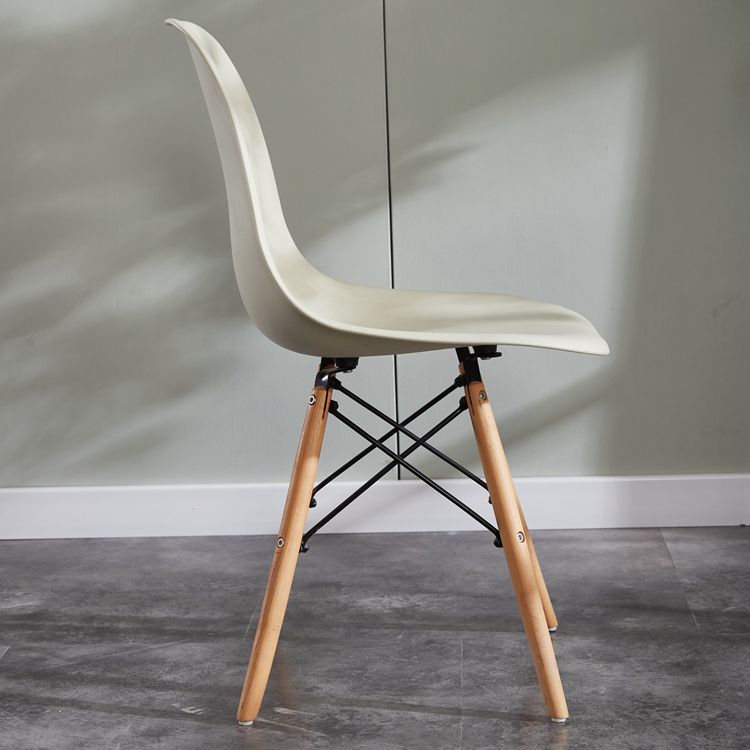Contemporary Style Dining Chairs Armless Side Chair with Wooden Legs Clearhalo 'Dining Chairs' 'Dining Tables & Seating' 'dining_chair' 'Furniture' 'furniture_dining_chair' 'Kitchen & Dining Furniture' 1200x1200_f6ec096e-8b6c-4714-9ca4-592fb89d119f