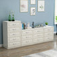 Modern White Accent Chest with Drawers 15.74" Wide Side Cabinet