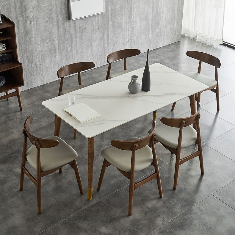 Traditional Luxury Dining Table Rectangle Sintered Stone Dining Table with Solid Wood Base Clearhalo ' dining_table' 'Dining Tables & Seating' 'Dining Tables' 'furn' 'furn_dining_table' 'Furniture' 'furniture_dining_table' 'Kitchen & Dining Furniture' 'kitchen&dining_furn' 'kitchen' 'kitchen_dining_table' 1200x1200_f6eeda87-a347-4464-8cd5-5c5d9e468f13