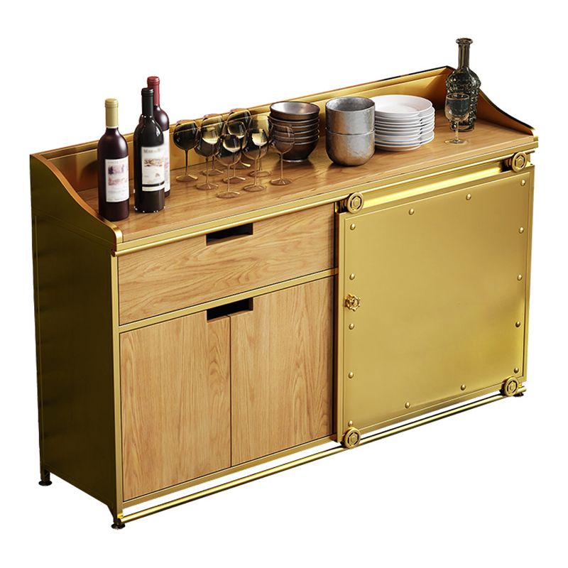 36'' Height Sideboard Table Glam Style Wood Top Cupboard for Living Room Clearhalo 'buffet_sideboard' 'Buffets & Sideboards' 'furn' 'furn_buffet_sideboard' 'Furniture' 'furniture_buffet_sideboard' 'Kitchen & Dining Furniture' 1200x1200_f6f0f147-d31e-4f14-afdf-d5db3a7f03fd