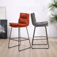 Modern Faux Leather Counter Stool Bar-height Bar Stool with Black Frame Clearhalo 'Bar Furniture' 'Bar Stools' 'bar_stools' 'furn' 'furn_bar_stools' 'Furniture' 'Kitchen & Dining Furniture' 1200x1200_f6f144e8-088e-42df-9e42-9ad3ae72a755