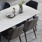 Modern Style Sintered Stone Dining Set with Rectangle Shape Dinette Set for Home Use Clearhalo 'Dining Room Sets' 'Dining Tables & Seating' 'dining_room_set' 'furn' 'furn_dining_room_set' 'Furniture' 'furniture_dining_room_set' 'Kitchen & Dining Furniture' 'kitchen&dining_furn' 'kitchen' 1200x1200_f6f1b9a2-84bc-472b-b3df-9458c22415fa