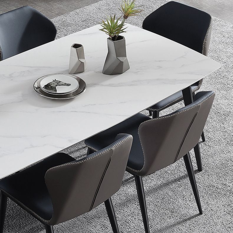 Modern Style Sintered Stone Dining Set with Rectangle Shape Dinette Set for Home Use Clearhalo 'Dining Room Sets' 'Dining Tables & Seating' 'dining_room_set' 'furn' 'furn_dining_room_set' 'Furniture' 'furniture_dining_room_set' 'Kitchen & Dining Furniture' 'kitchen&dining_furn' 'kitchen' 1200x1200_f6f1b9a2-84bc-472b-b3df-9458c22415fa