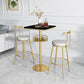 White Glam Style Round Table in Faux Marble and Metal Milk Tea Shop Bar Table Clearhalo 'Bar Furniture' 'Bar Tables' 'bar_tables' 'furn' 'furn_bar_tables' 'Furniture' 'furniture_bar_tables' 'Kitchen & Dining Furniture' 1200x1200_f6f4ce23-eca5-48f7-92f7-63e3724f01c4