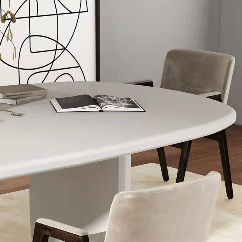 オフィス用の産業用堅実な木製ライティングデスクオーバルオフィスデスク