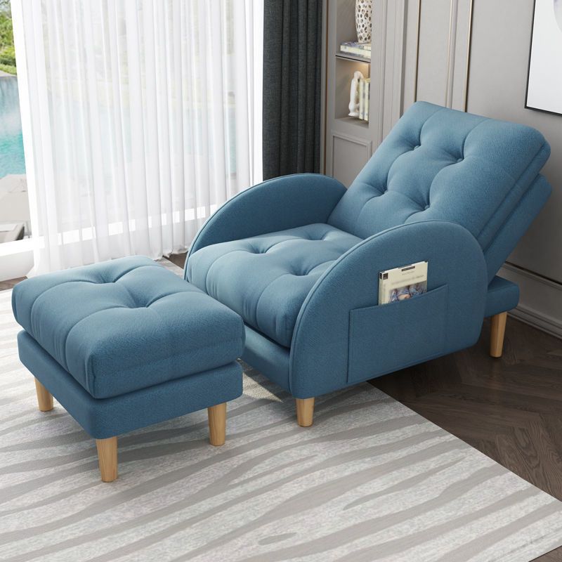 Modern Fabric Accent Chair, 55 Wide Tufted Cushion Back Chair and Ottoman Clearhalo 'Accent Chairs' 'accent_chairs' 'Chairs & Seating' 'furn' 'furn_accent_chairs' 'Furniture' 'Living Room Furniture' 1200x1200_f6f59079-fdfc-4984-a7dc-7573afbeaae1
