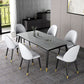 Set di tavoli da pranzo in ferro moderno 1/2/3/5/7 pezzi Dinette Set con top in pietra sinterizzata