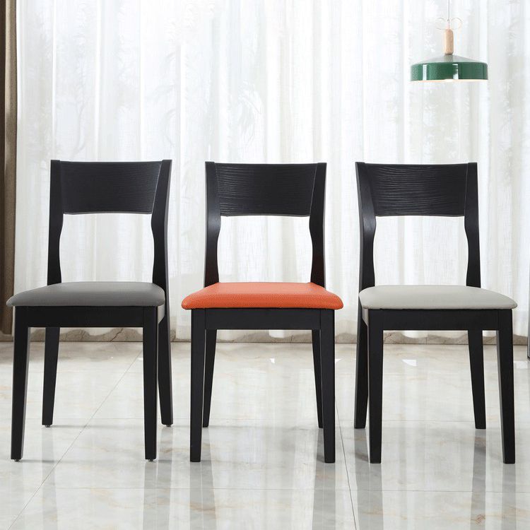 Contemporary Dining Chair 16'' Wide Open Side Chair with 4 Black Wood Legs for Home Use Clearhalo ' kitchen&dining_furn' 'Dining Chairs' 'Dining Tables & Seating' 'dining_chair' 'furn' 'furn_dining_chair' 'Furniture' 'furniture_dining_chair' 'Kitchen & Dining Furniture' 'kitchen' 1200x1200_f6fa4f83-9dde-42da-ac1a-9d032c100ca1